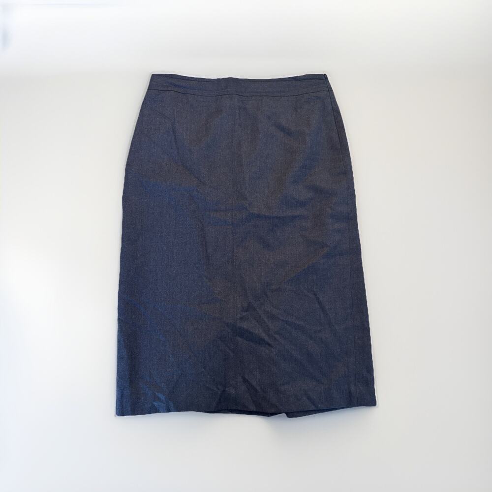 Ann Taylor Loft Womens Brown 100% Wool Pencil Skirt Size 10 Career Work Preppy